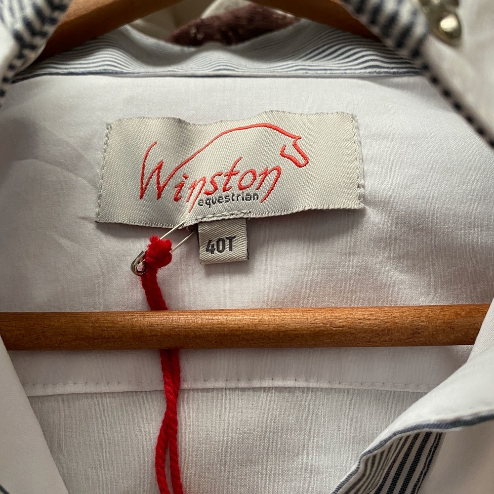 NWT Winston Equestrian Vienna Show Shirt 40T - Picture 10 of 11